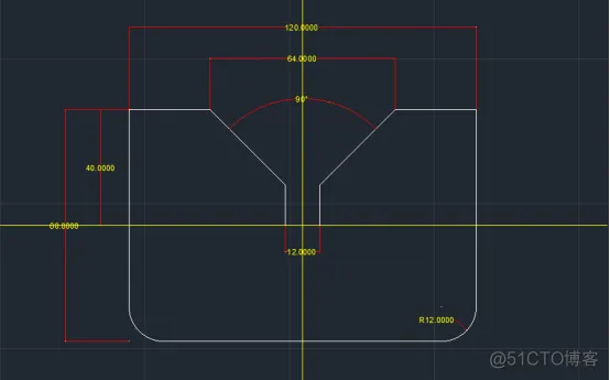 AutoCAD 画图100例--001例_顺时针